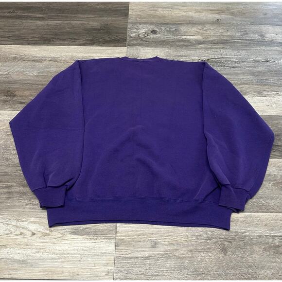 Vintage 90s Elder High School Russell Athletic Purple Mens 2XL Sweatshirt USA - Picture 3 of 10